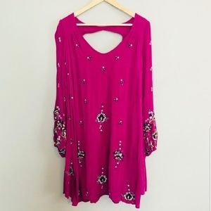 Free People pink long sleeved dress